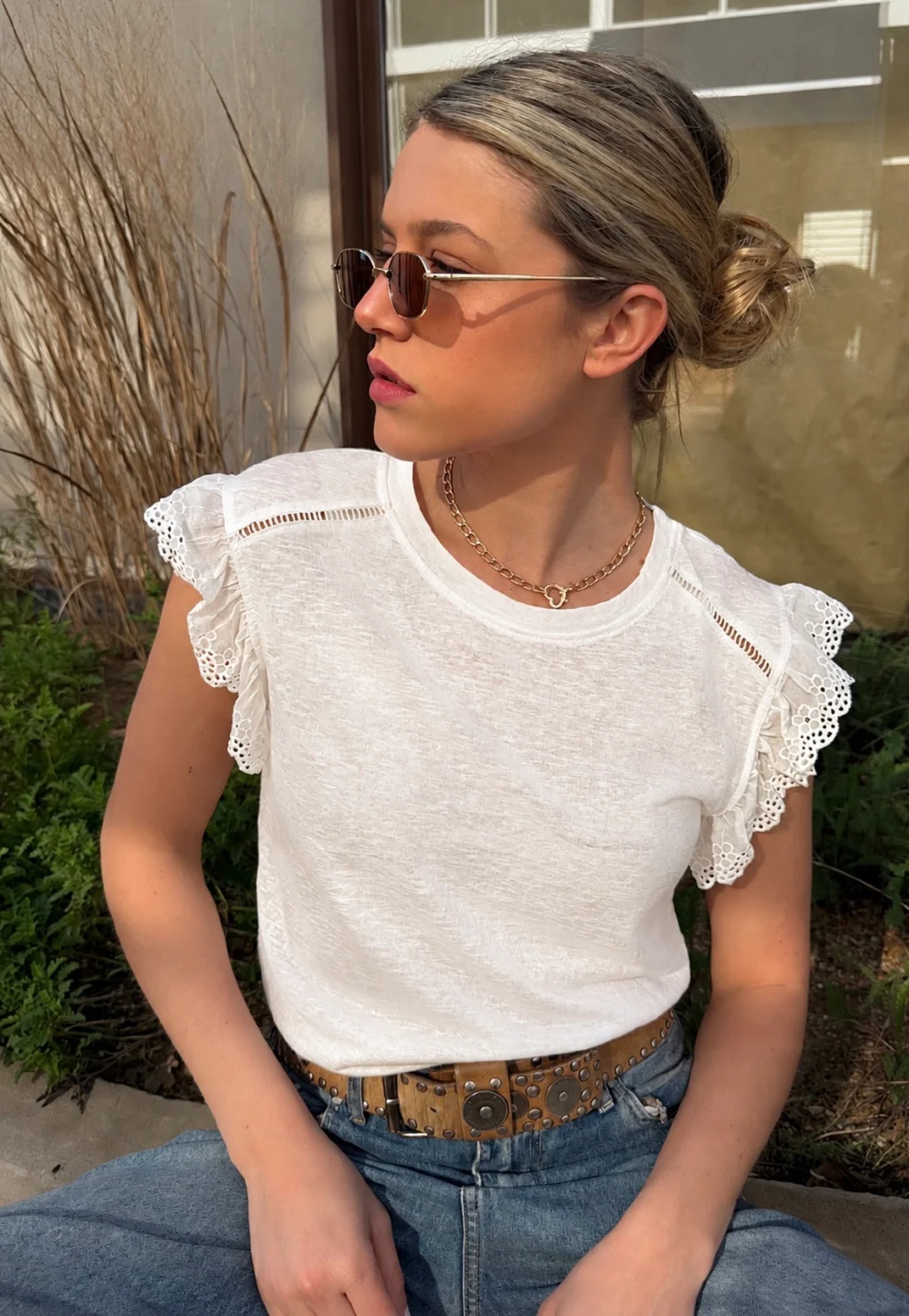 Remera RITA Hilo con Volado GU6267