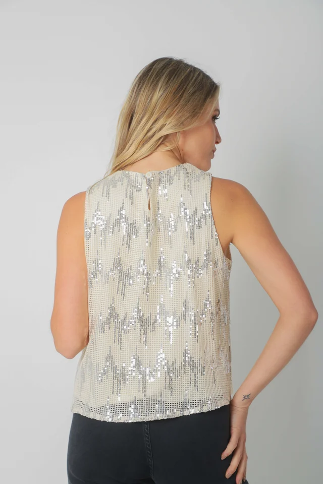 Musculosa PICOLINA Tejida c/Lentejuelas GU250111