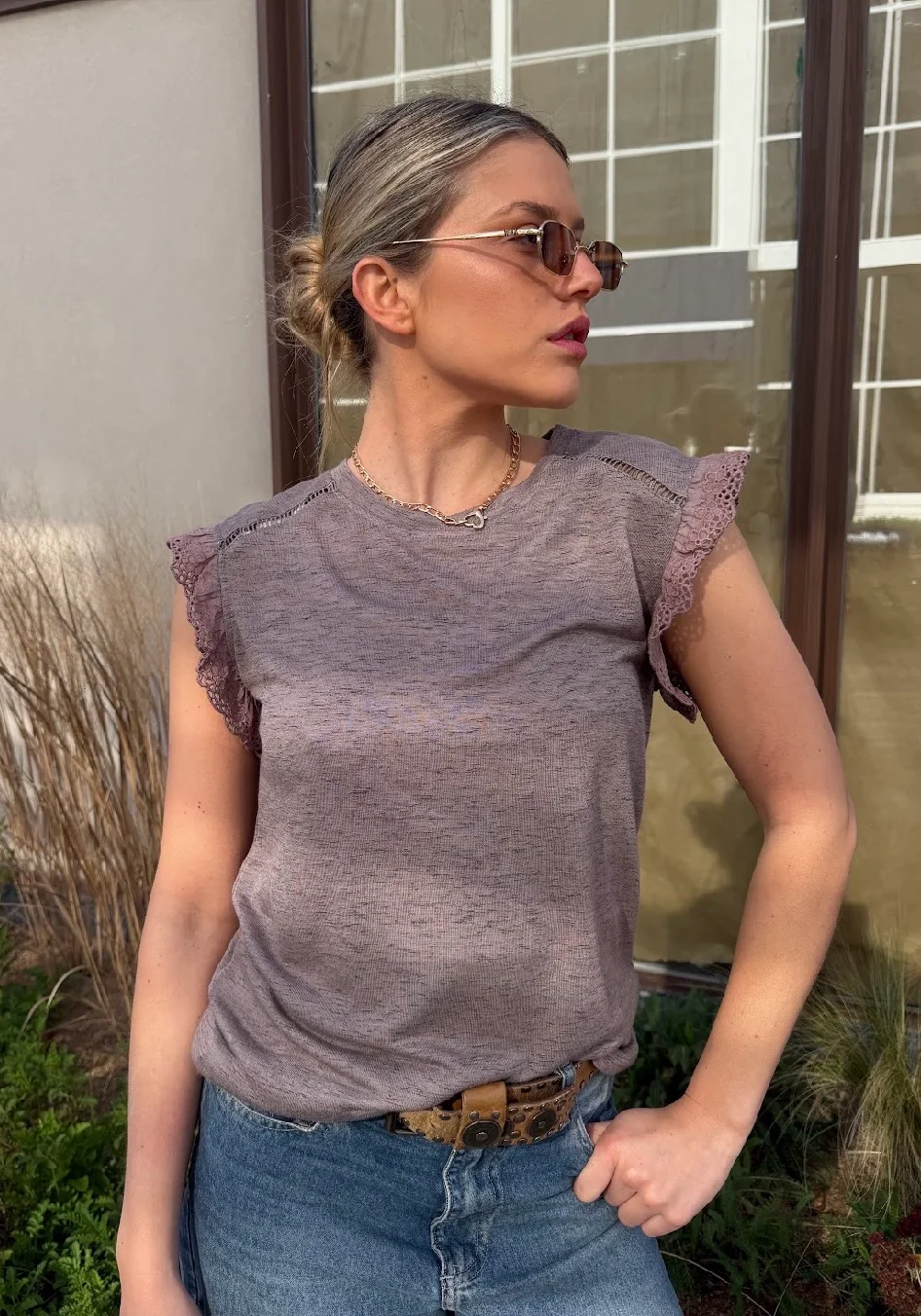 Remera RITA Hilo con Volado GU6267