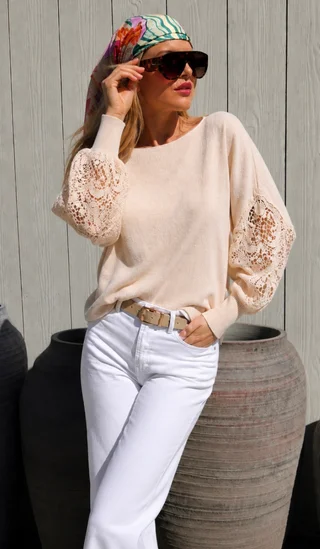Sweater TUSCANY con Guipiur GU841 - Vista 4