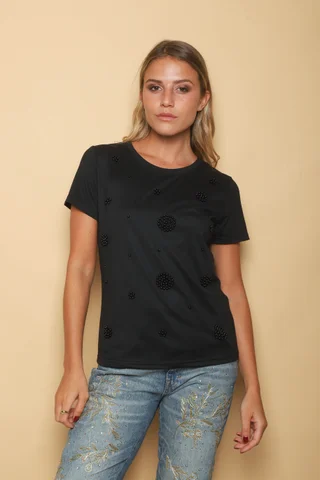 Remera KERZ con Perlas al Tono GU336790 - Vista 4