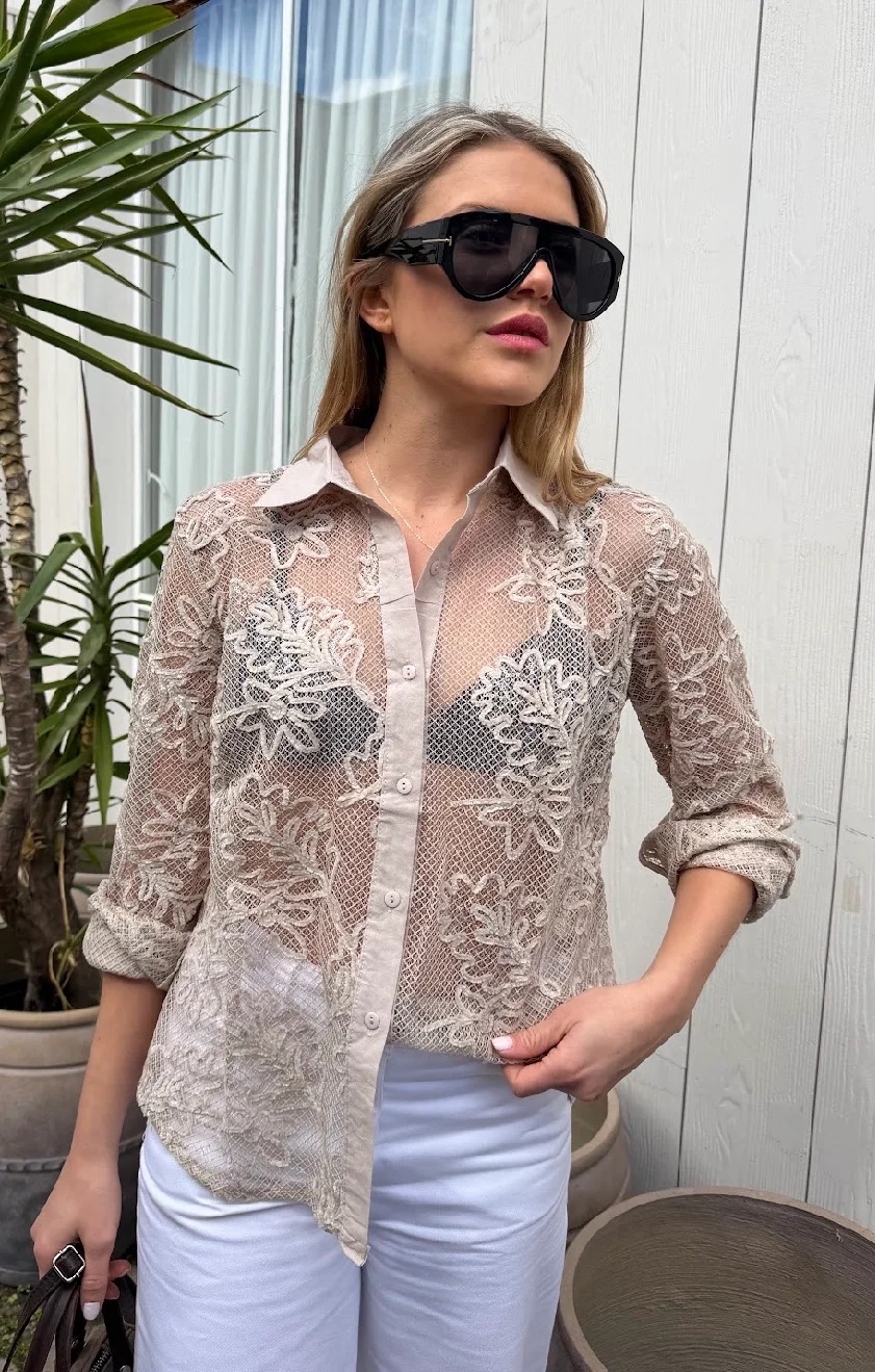 Camisa SOUL Encaje Hojitas GU70272