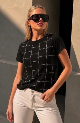 Remera LUNA Strass GU278765 - Vista 4