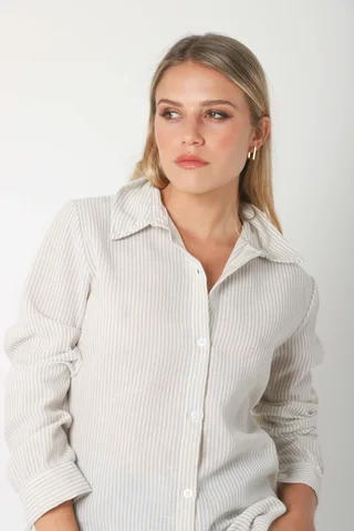 Camisa  BABILON LINO RAYADA - Vista 6