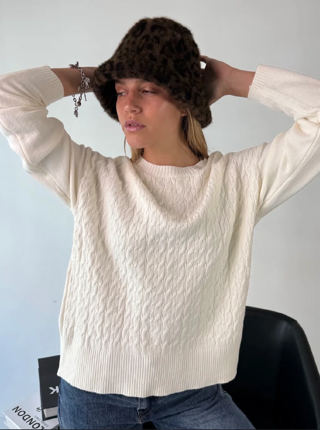 Maxi Sweater MADELEINE Bremer Trenzado GUL819