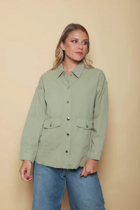 Camisaco RAPSODY gabardina c/tachas GUK70170