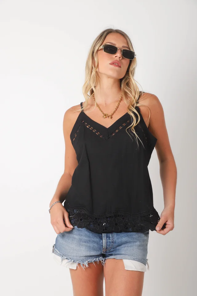 Musculosa JERI Lino bordada GU0537