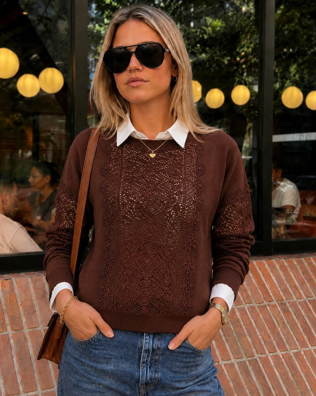 Sweater SASHA Bremer Bordado y Calado GUL655
