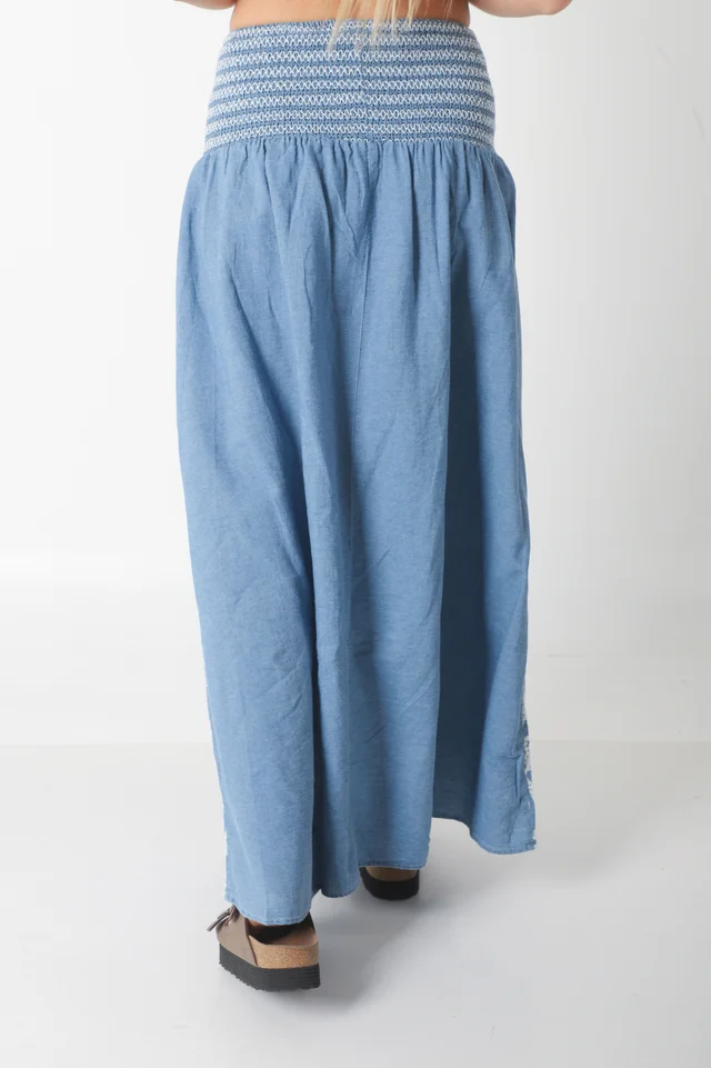 Pollera AMORIM JEAN Bordada GU0557