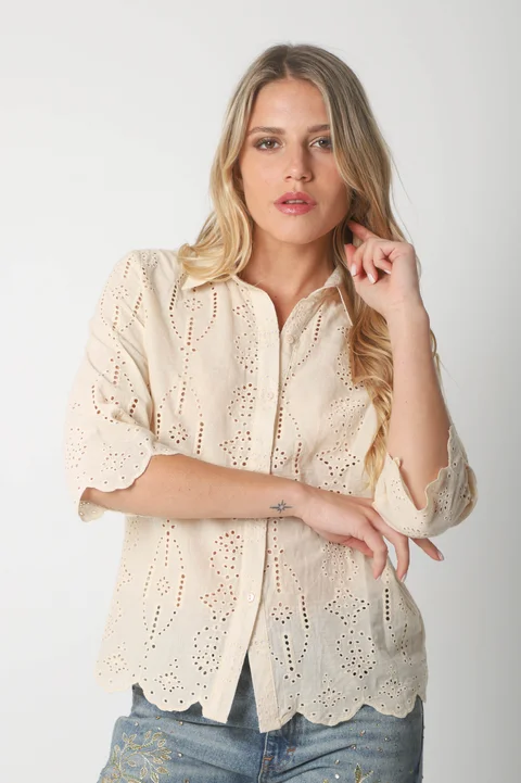 Camisa CARNAVAL Broderie Manga 3/4 GUK4009