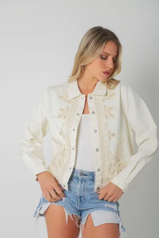 Chaqueta FORTY de Gabardina Bordada GUF6005 - Vista 5