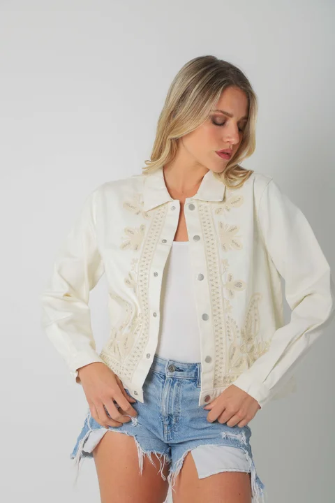 Chaqueta FORTY de Gabardina Bordada GUF6005