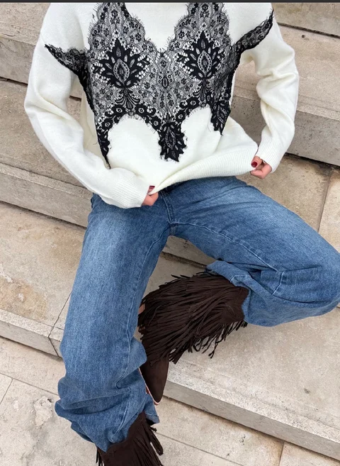 Sweater ZAMA Bremer C/ Encaje GUL667