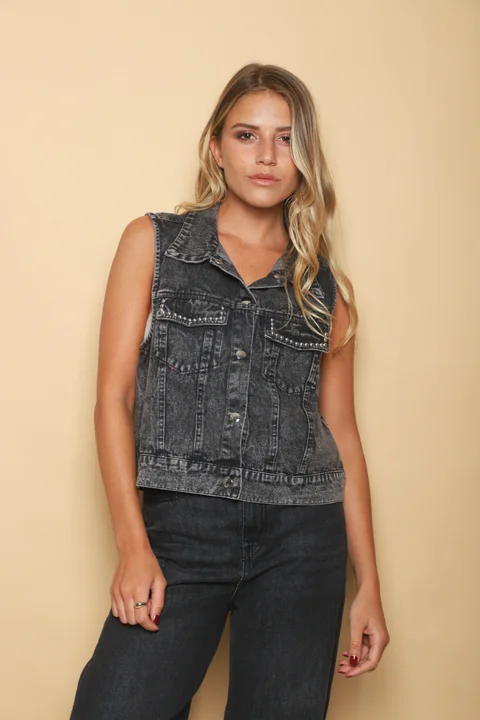 Chaleco Jean LIBI c/ Tachas GUK70102