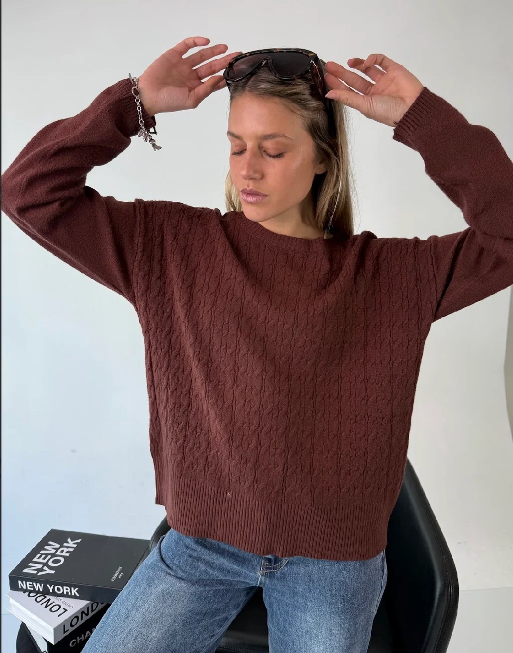 Maxi Sweater MADELEINE Bremer Trenzado GUL819