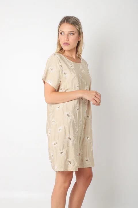  Vestido LOIRA lino c/bordado GUCH3013-1