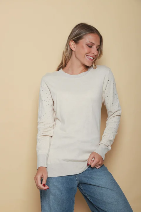 Sweater LUXURY Lurex con Strass GUL624