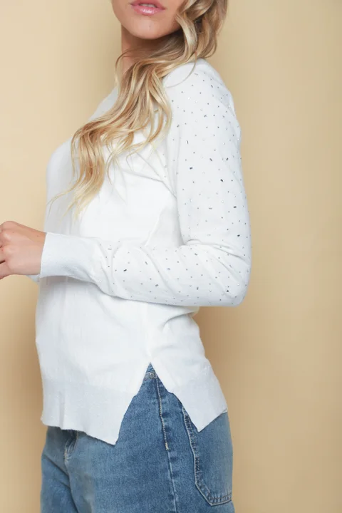 Sweater LUXURY Lurex con Strass GUL624