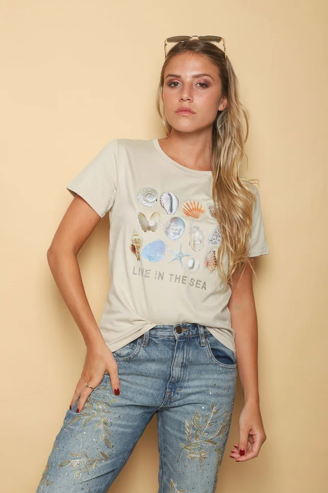 Remera LIVE IN THE SEA  GU336793