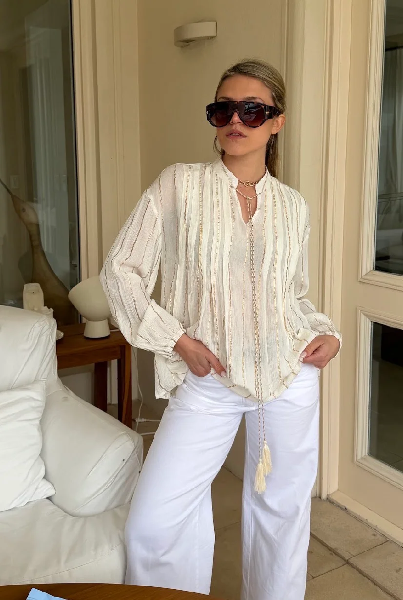 Blusa FARAH Rayada Lurex GU6216