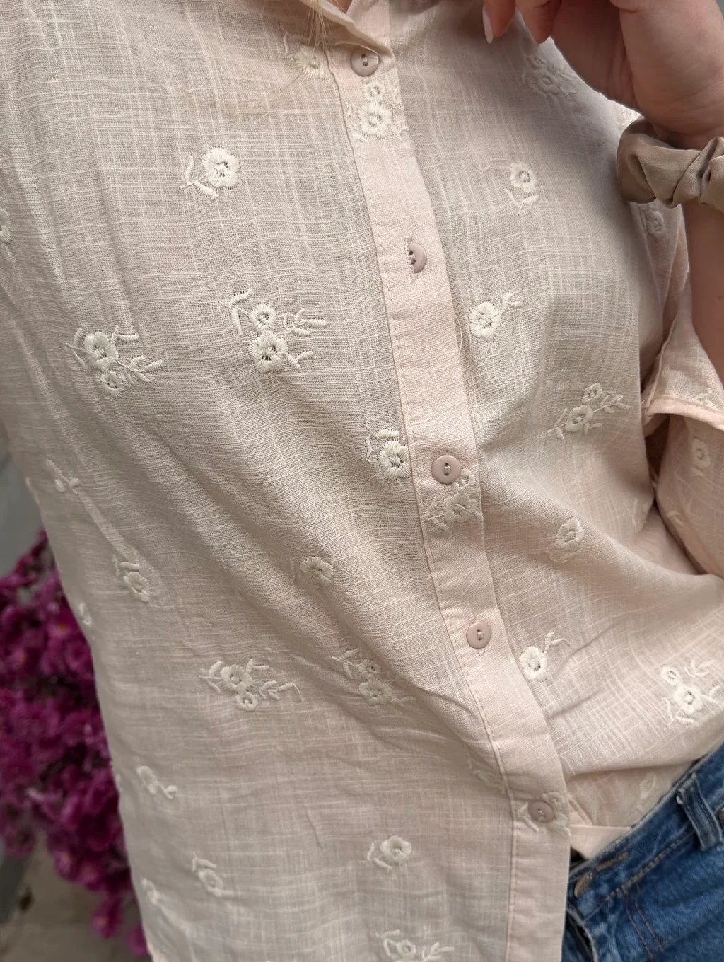 Camisa ROSMARY Lino Bordada GU70242
