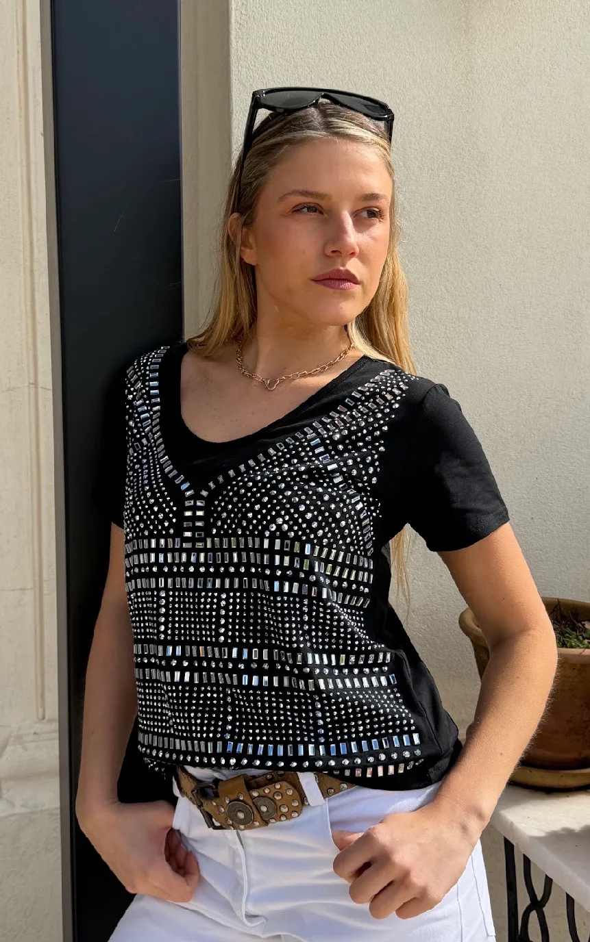Remera KALESI con Piedras GUJ5209