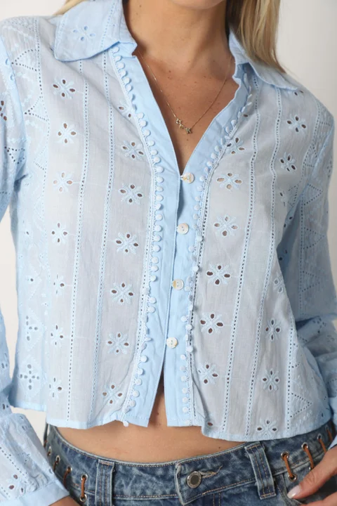 Camisa BULERY Corta Broderie Calada GU70120