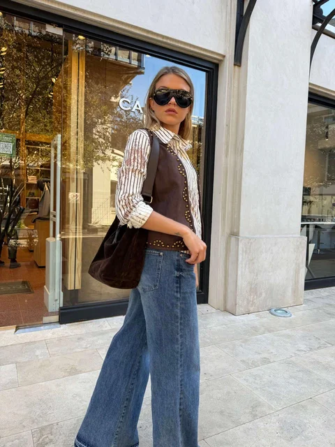 Chaleco RAWSON Gamuza Tachas GU70278