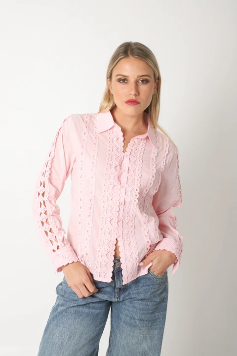 Camisa FRENESI Guardas Guipiur GUK70198 