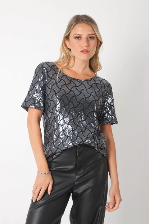 BLUSA DIAMONDS c/lentejuelas GU5196