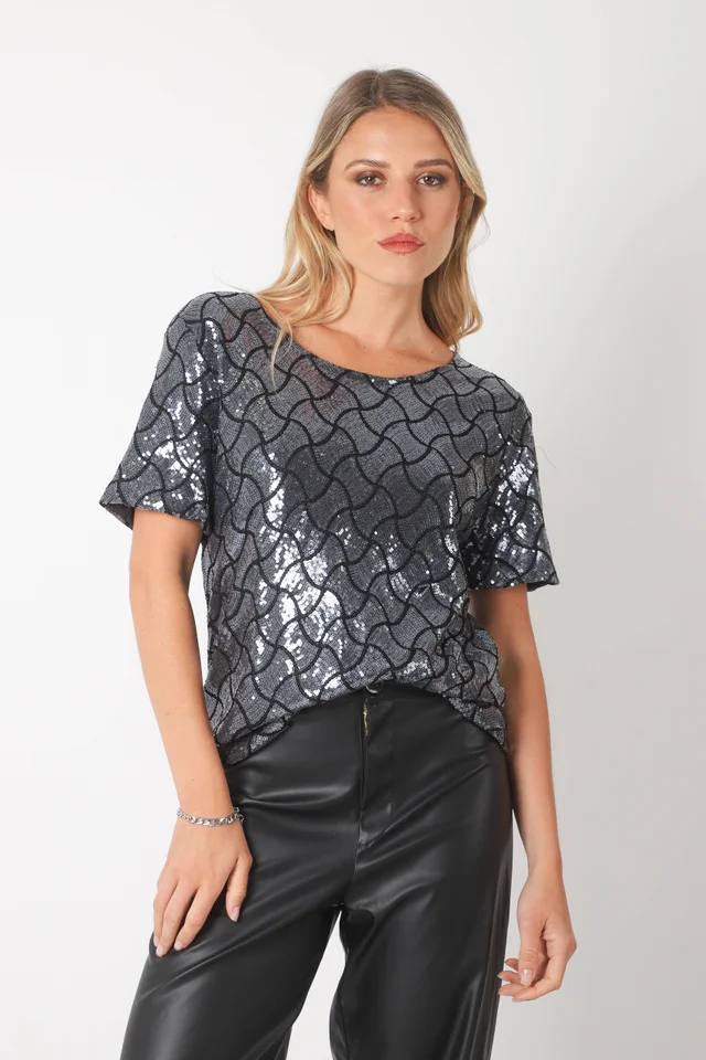 BLUSA DIAMONDS c/lentejuelas GU5196