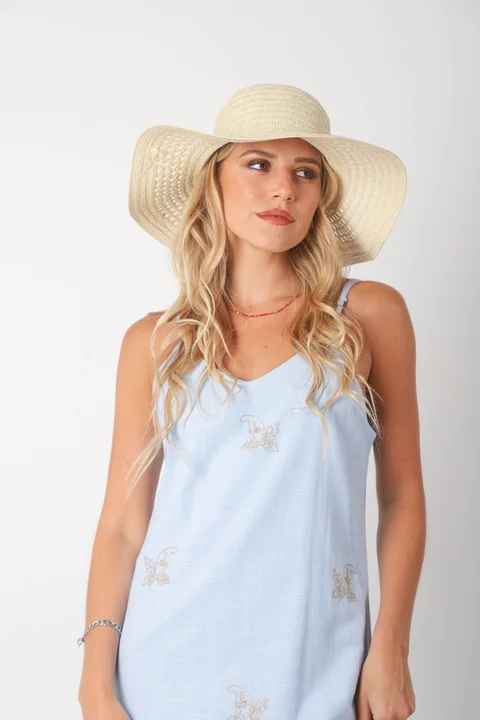 Vestido VOILA Lino bordado GUK70142-2