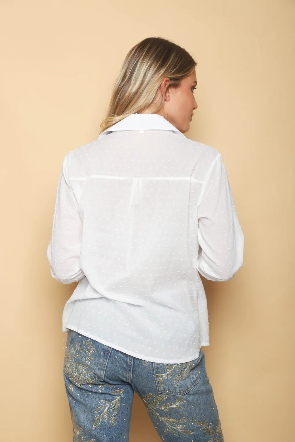 Camisa PLUMETI con Flores Caladas GUK4112