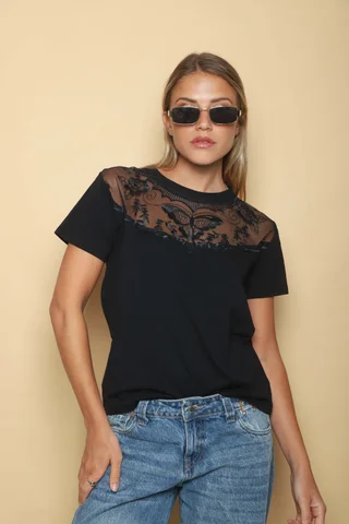 Remera Valquiria Tul Bordado GU12048 - Vista 2