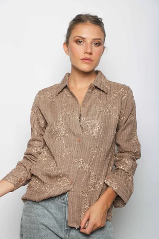 Camisa VITRE BORDADA GU5233 - Vista 2