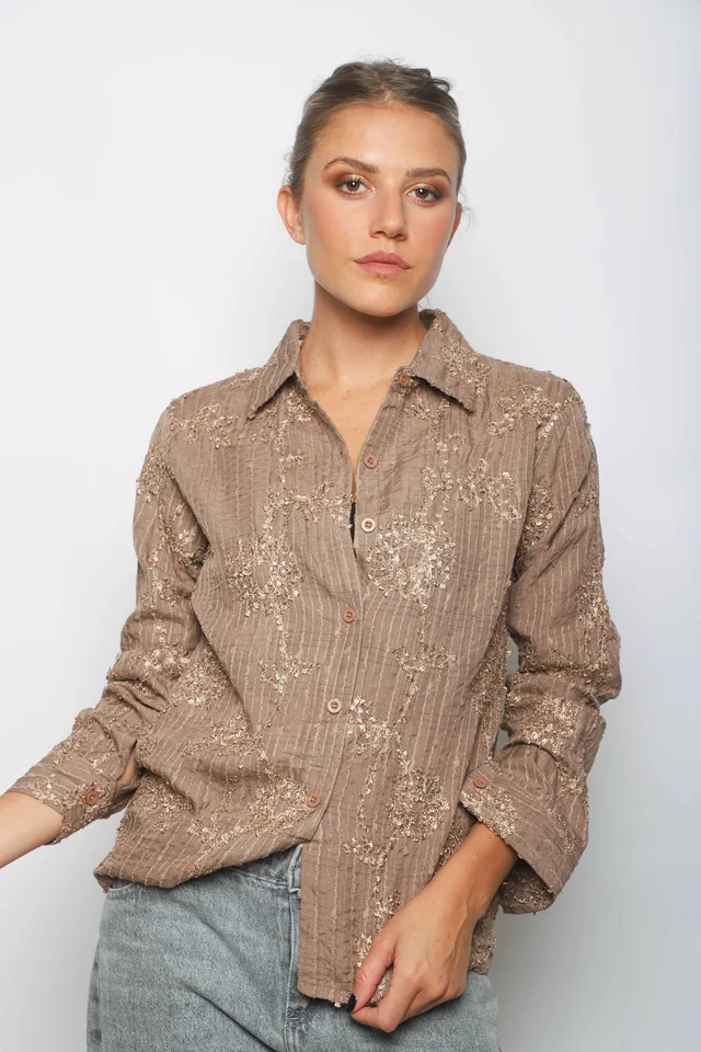 Camisa VITRE BORDADA GU5233