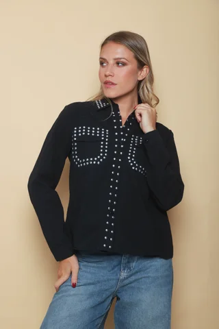 Camisaco  Gabardina  con Tachas GUK2160 - Vista 5