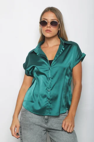 Camisa CANDI Satén Manga Corta GUV52 - Vista 6