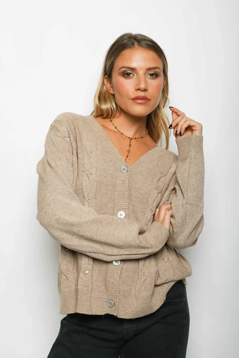 Saco Savina c/Piedra y Boton Brillos GUL805