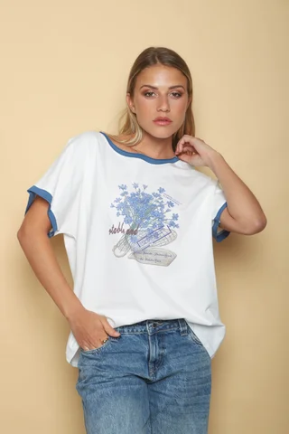 Remeron GUILMORE Flores Combinado con Azul GU14273 - Vista 3