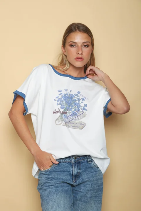 Remeron GUILMORE Flores Combinado con Azul GU14273