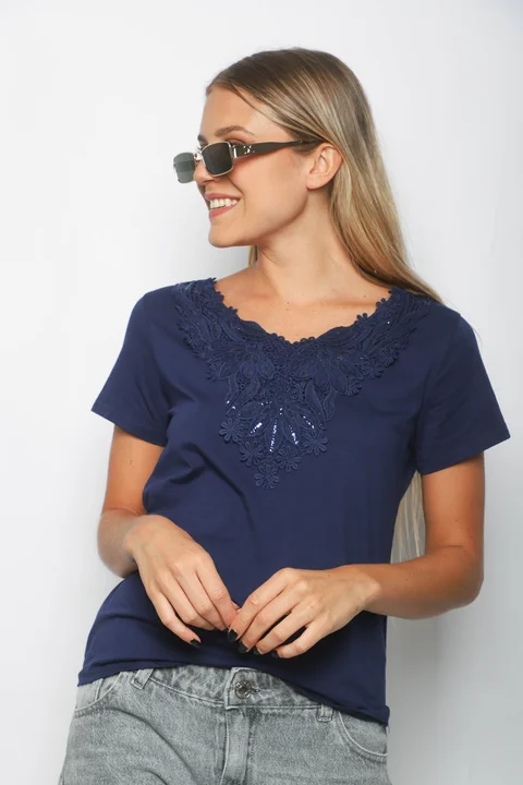 Remera ETIOPIA ENCAJE GU356342