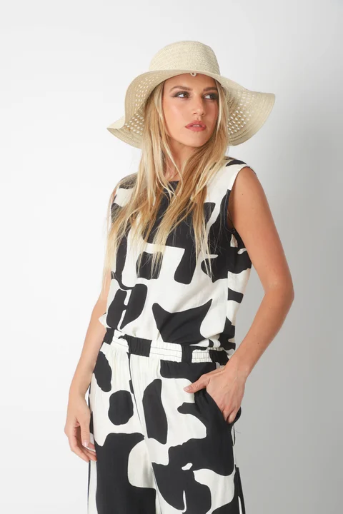 Conjunto CARMESI LINO estampado GUK70150-1/GUK70150