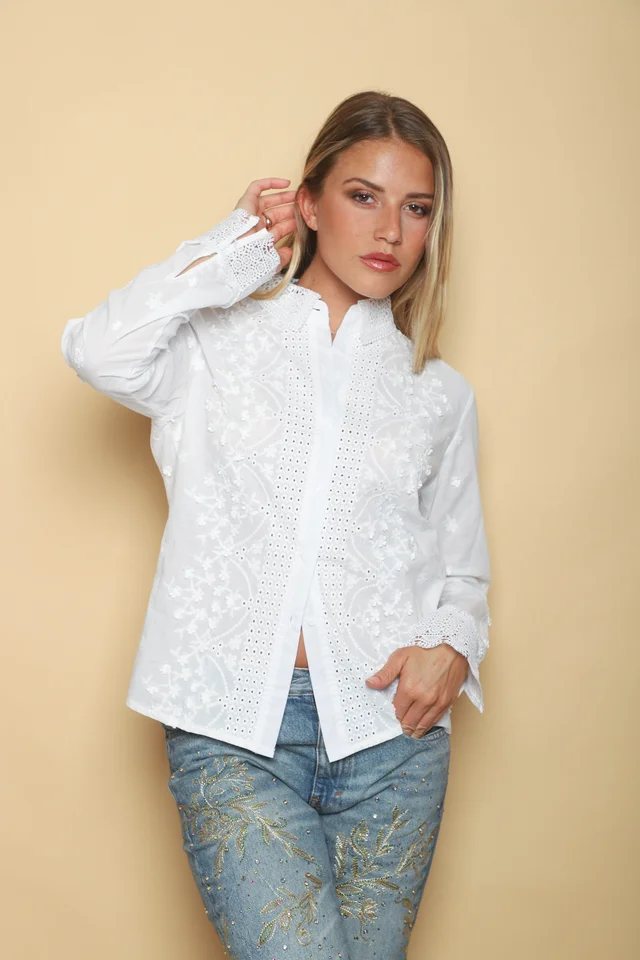 Camisa JAZZY Bordada Broderie GUK2007