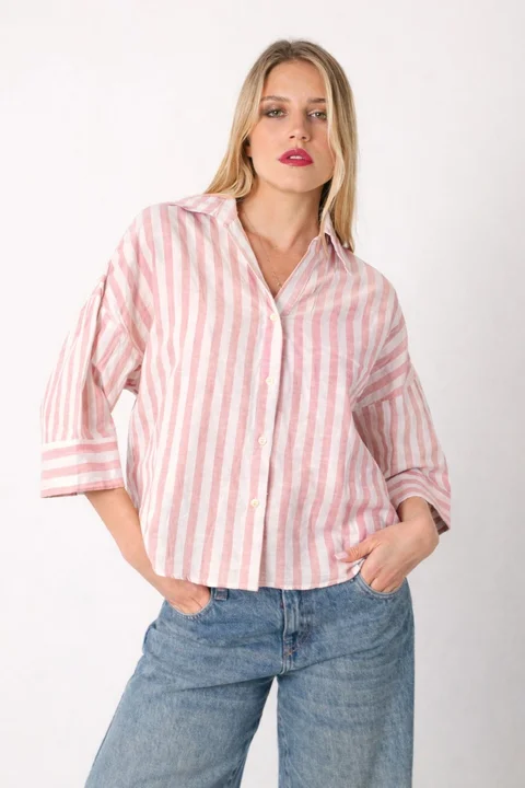 Camisa CRAYON Rayada c/ Manga 3/4 GUK70187