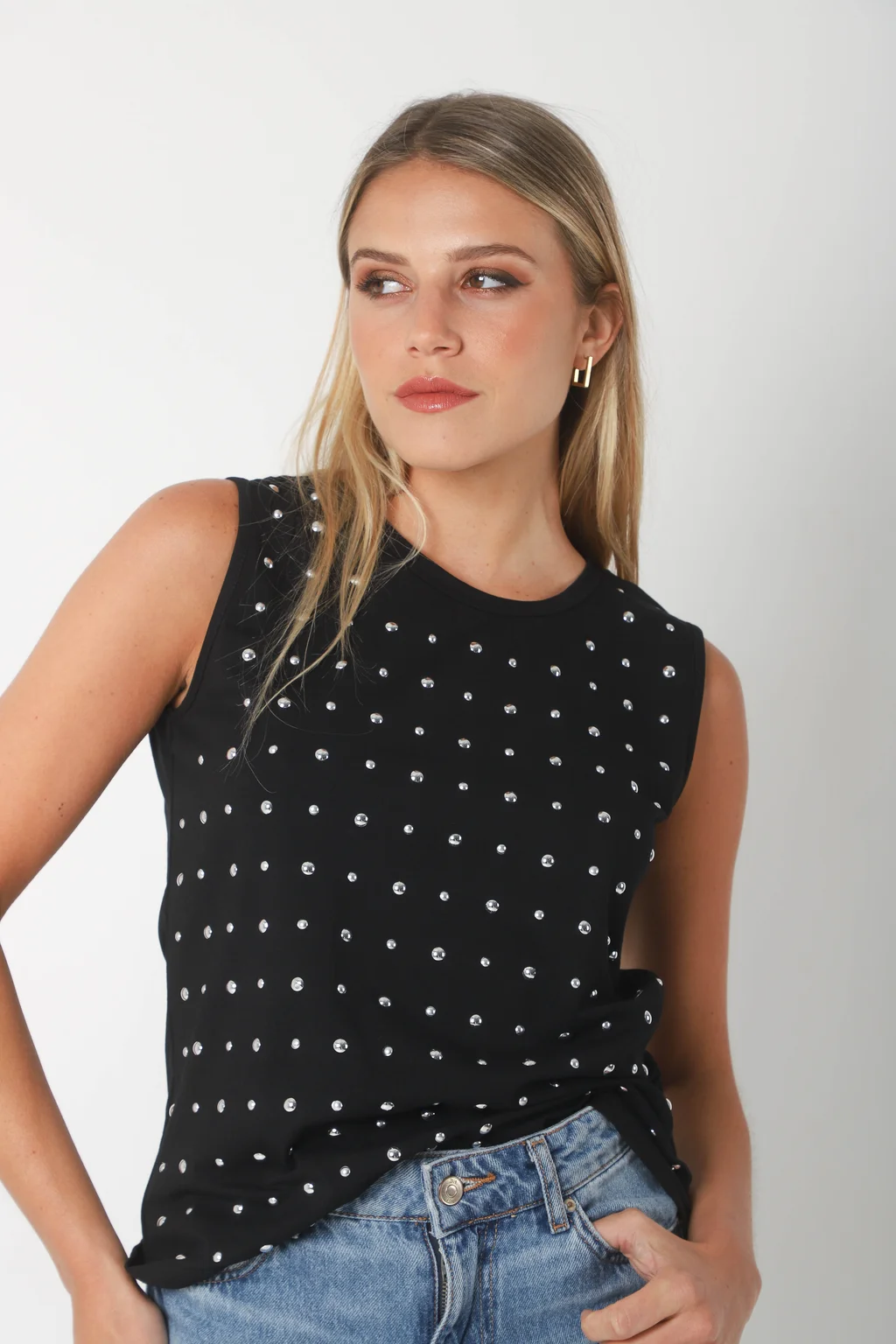 Musculosa  AIME Premium Algodón con Tachas GU70137