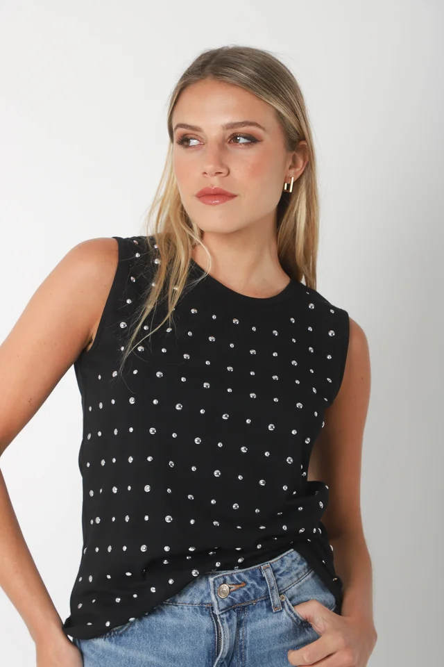 Musculosa  AIME Premium Algodón con Tachas GU70137