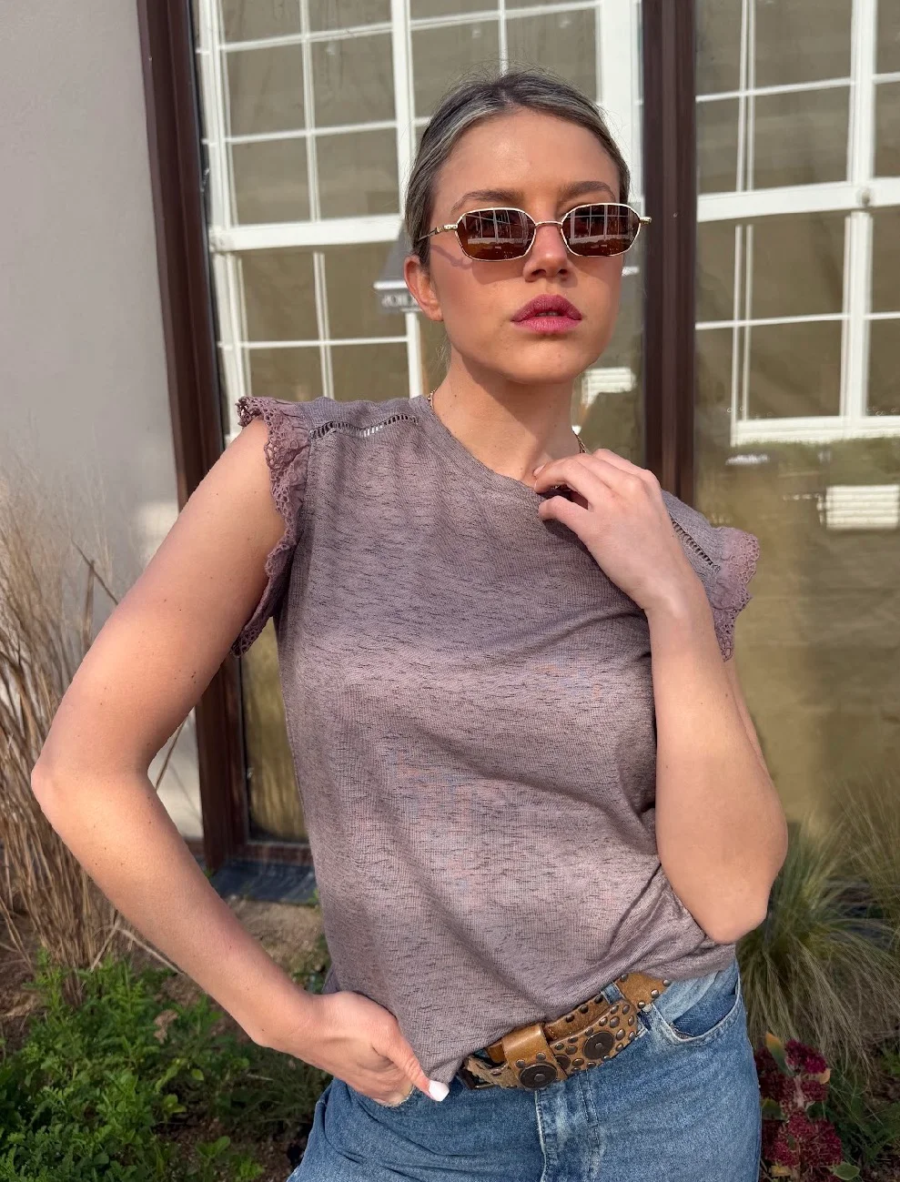 Remera RITA Hilo con Volado GU6267