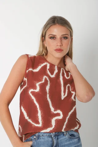 Musculosa KAROLA estampada GUK70151 - Vista 4