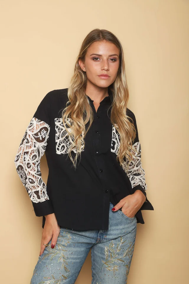 Camisa MARLENE Lino con Bordado GUK70168